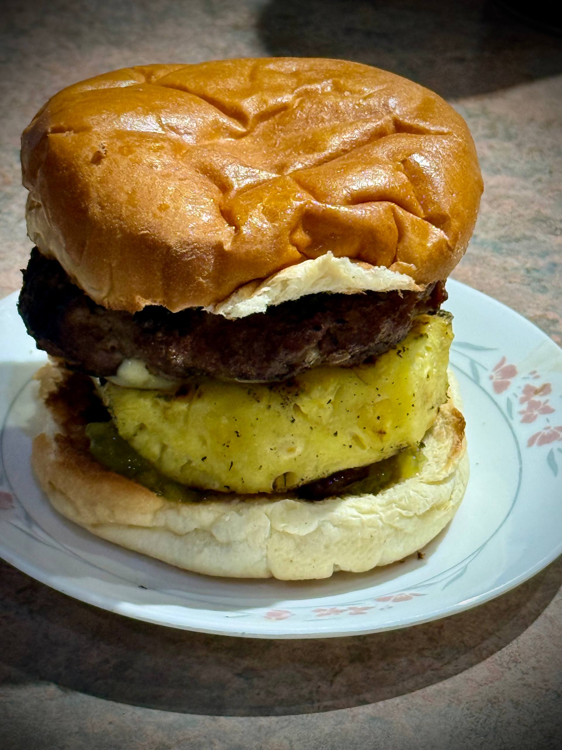 The burger as it was actually made and eaten, 2026-08-27.